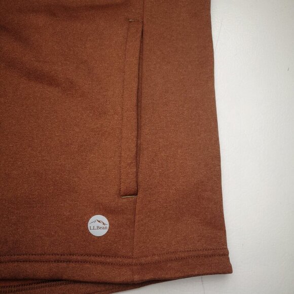 NWOT L.L. Bean Men's Size Large Slightly Fitted Rust Full Zip Fleece Lined Vest - Picture 7 of 9
